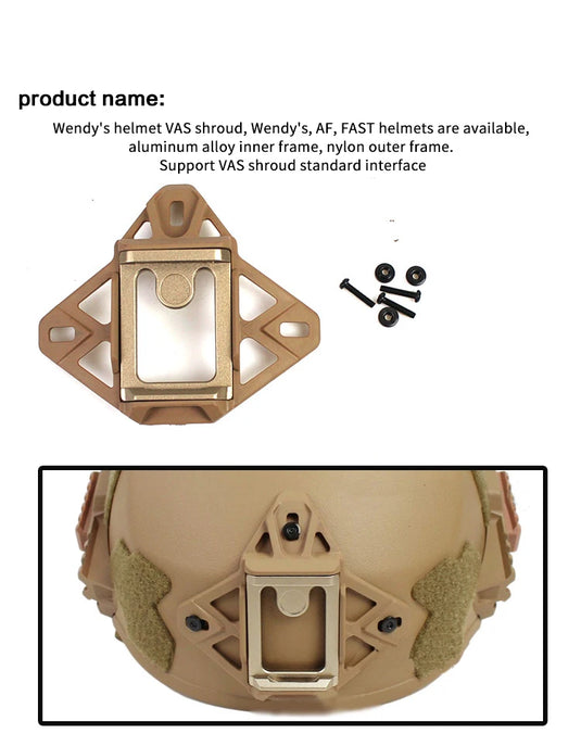 Wendy EX 3.0 Version  Aluminium Fast Tactical Helmet VAS Shroud For L4G24  NVG Mount